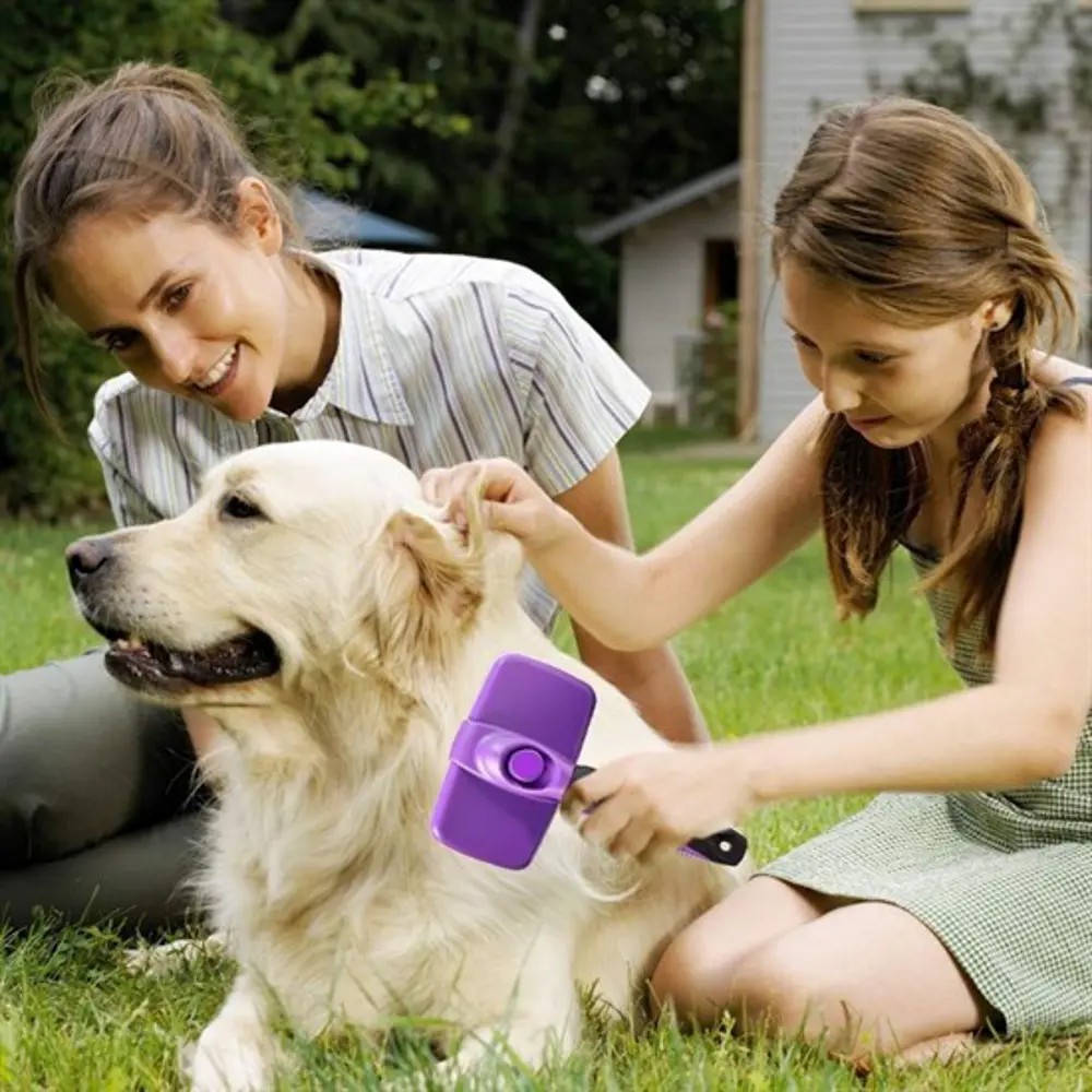 Otomatik Temizlenebilen Tuşlu Pratik Kedi Köpek Tüy Toplama Fırça