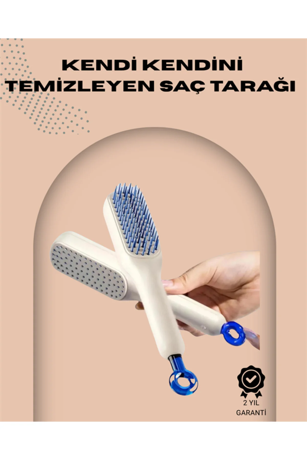 Otomatik Temizlenen Ergonomik Saç Tarağı – Masaj Başlıklı