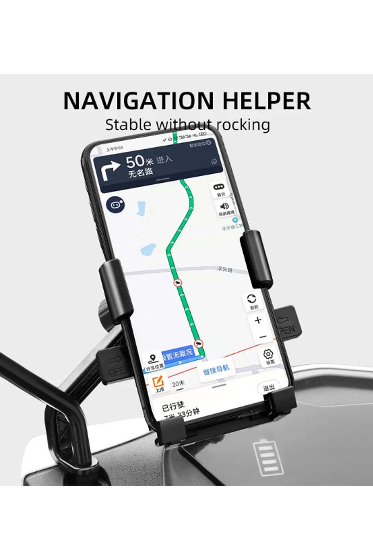 Toptan Bulurum Otommatik Model Motosiklet Telefon Tutucu Ayna Bağlantılı