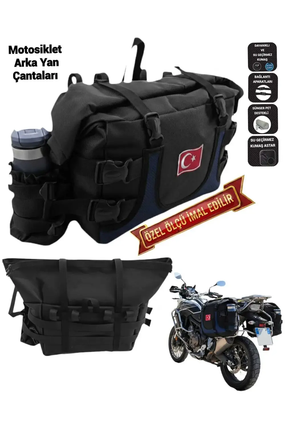 OTOSİKLET ARKA YAN AVADANLIK ÇANTALARI LACİVERT