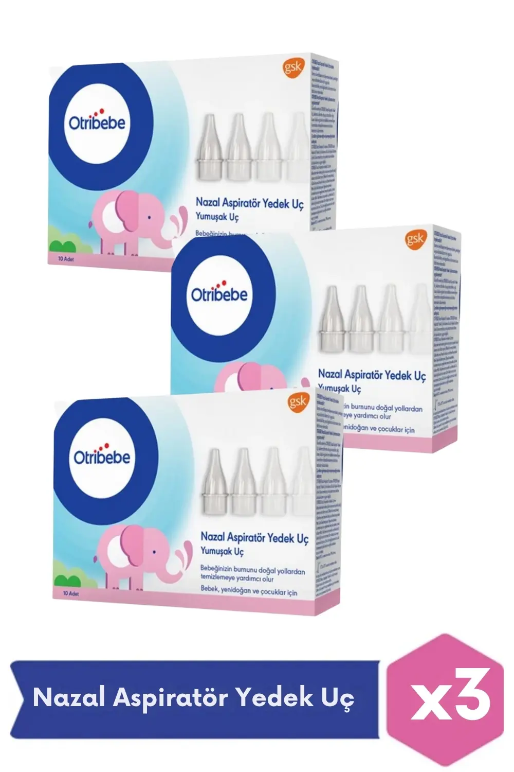 Otribebe Nazal Burun Aspiratörü Yedek Uç 10'lu x 3 Adet