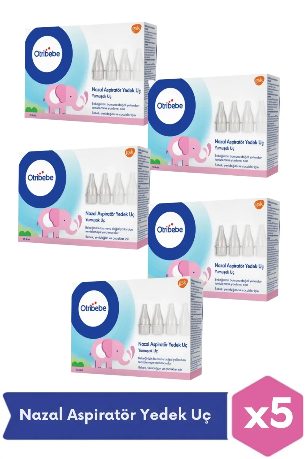 Otribebe Nazal Burun Aspiratörü Yedek Uç 10'lu x 5 Adet
