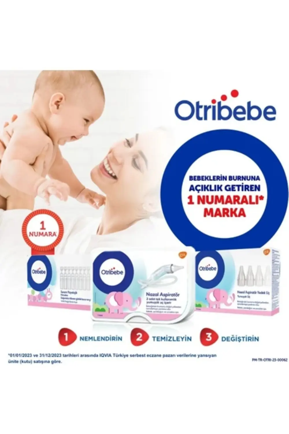 Otribebe Nazal Burun Aspiratörü Yedek Uç 10'lu x 6 Adet