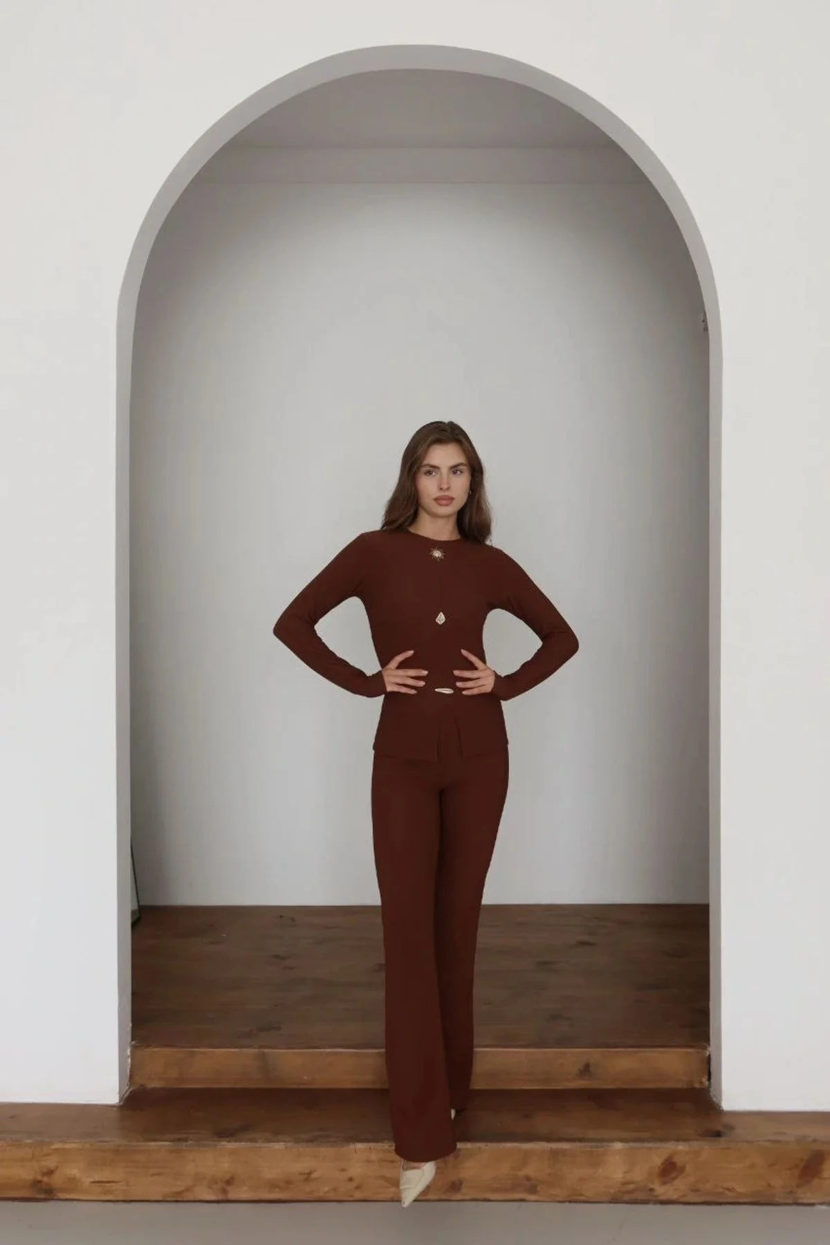 Ottoman alt üst takım kahve pt510442