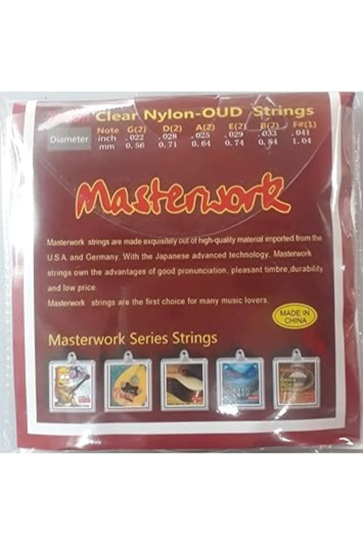 Oud Strings MOUD11 Clear Nylon Silver Plated Copper Alloy Wound 11 String