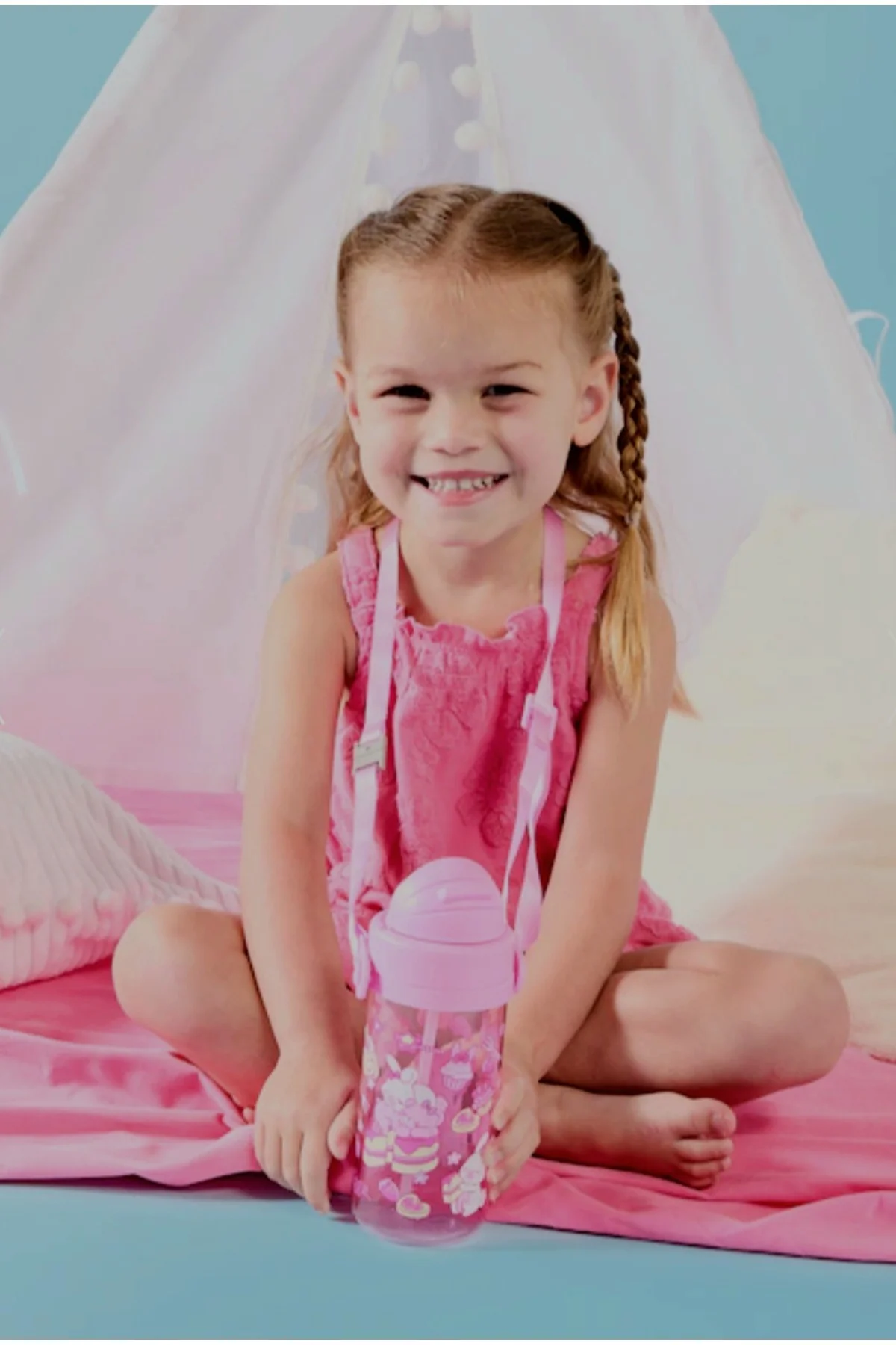 Out & About Teeny Tiny -Tavşan Desenli Kreş Boy Suluk 400Ml