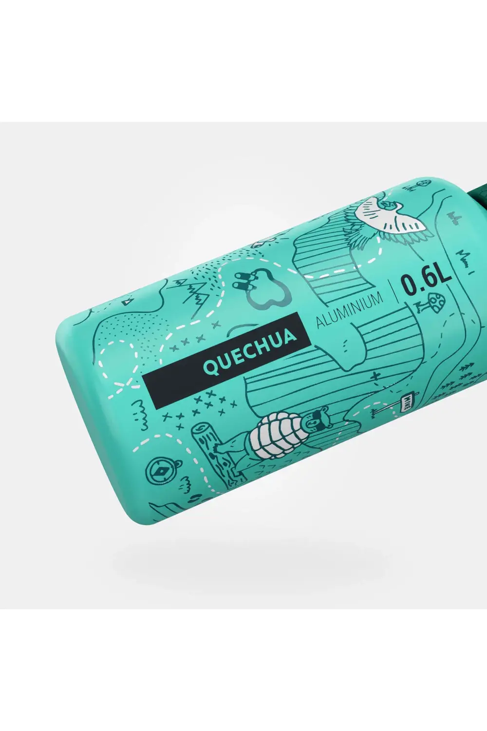 Outdoor Alüminyum Matara - Pipetli / 0,6 Litre - Grafik Desenli -