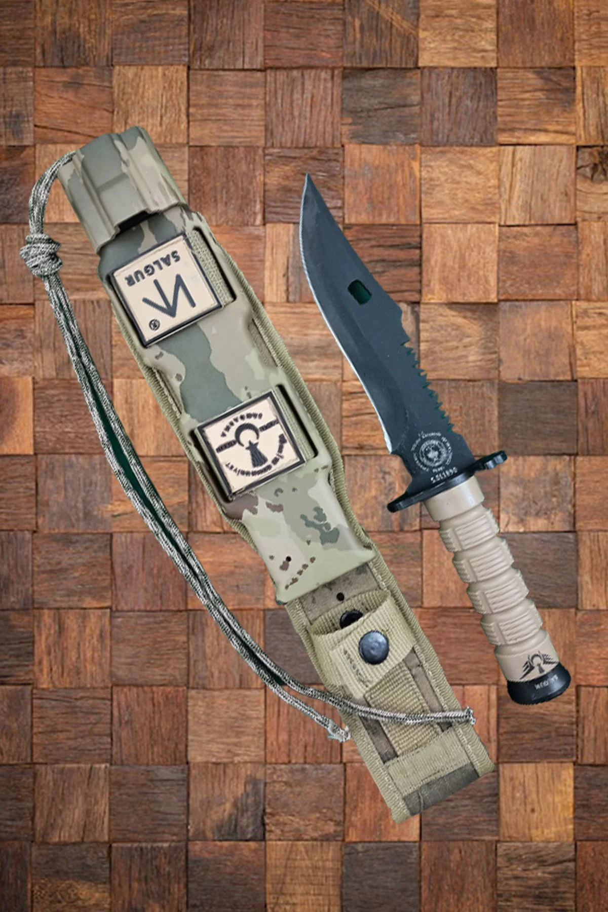 Outdoor Bıçak Mutfak Bıçak Komando Rambo Kamp Av Bıçak Çakı Kılıflı Salgur