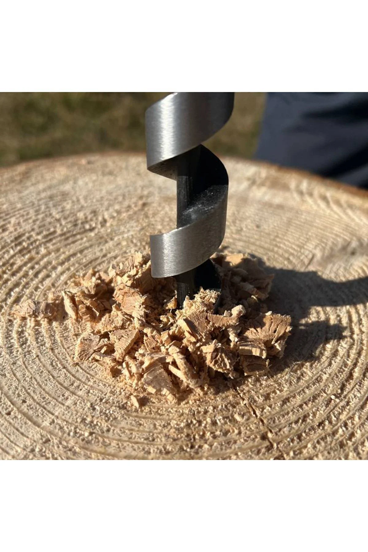 Outdoor Bushcraft Kamp El Burgusu 24 Mm Delme Çapı Ahşap El Matka