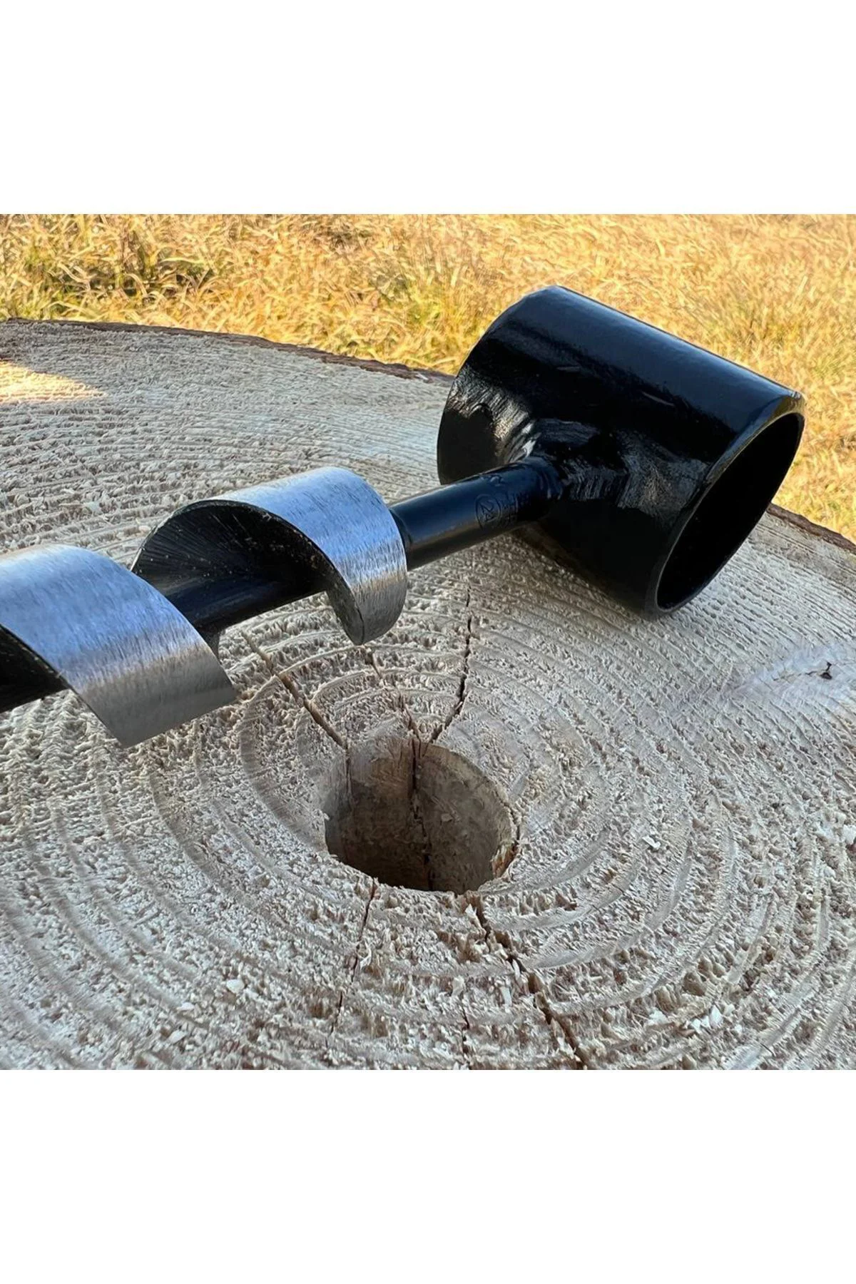 Outdoor Bushcraft Kamp El Burgusu 24 Mm Delme Çapı Ahşap El Matka