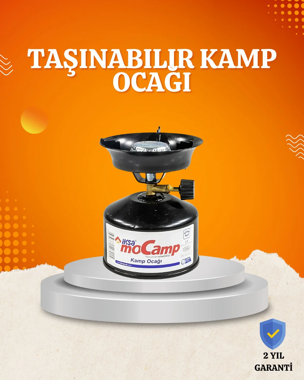 Outdoor Kamp Ocağı Seti Çakmak Gazlı Taşınabilir Çok Renkli