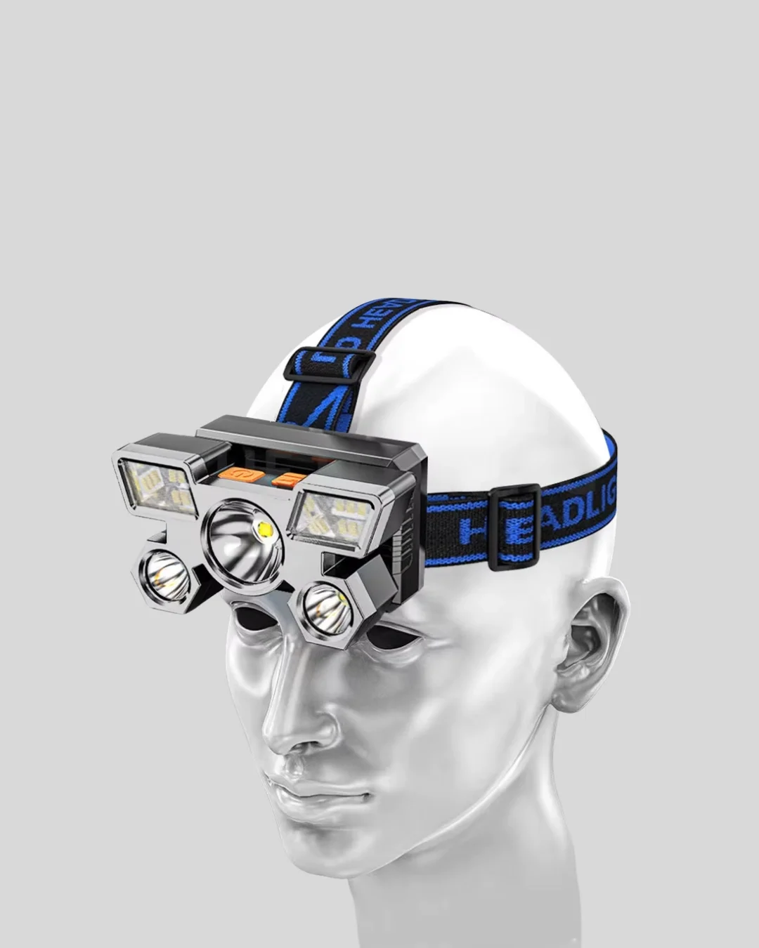 Outdoor ve Gece Balıkçılığı İçin LED Kafa Lambası – USB Şarjlı, 60° Ayarlanabilir Far