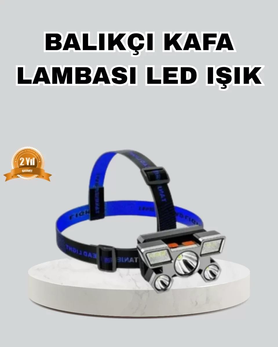 Outdoor ve Gece Balıkçılığı İçin LED Kafa Lambası – USB Şarjlı, 6