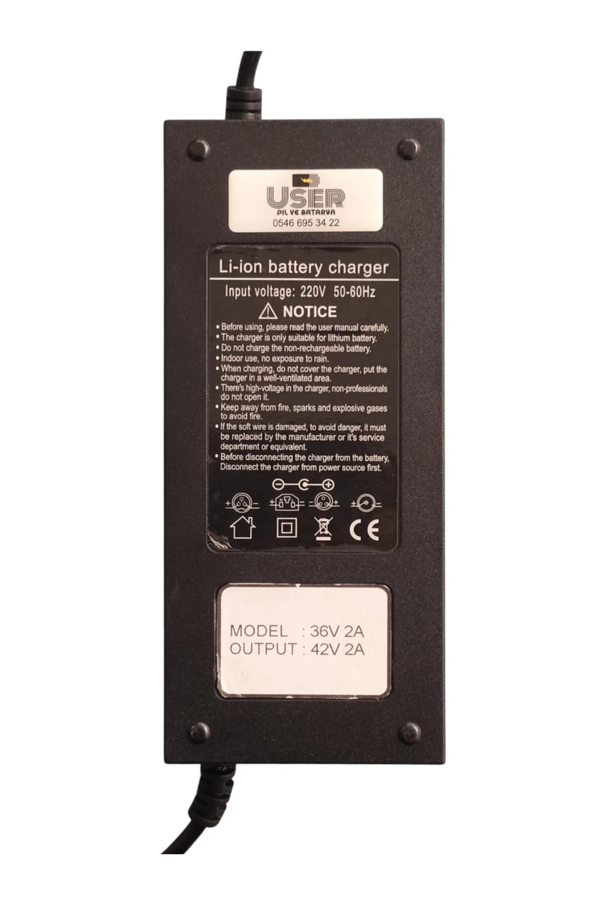 OV-007 Uyumlu Elektrikli Scooter Şarj Cihazı 42V 2A