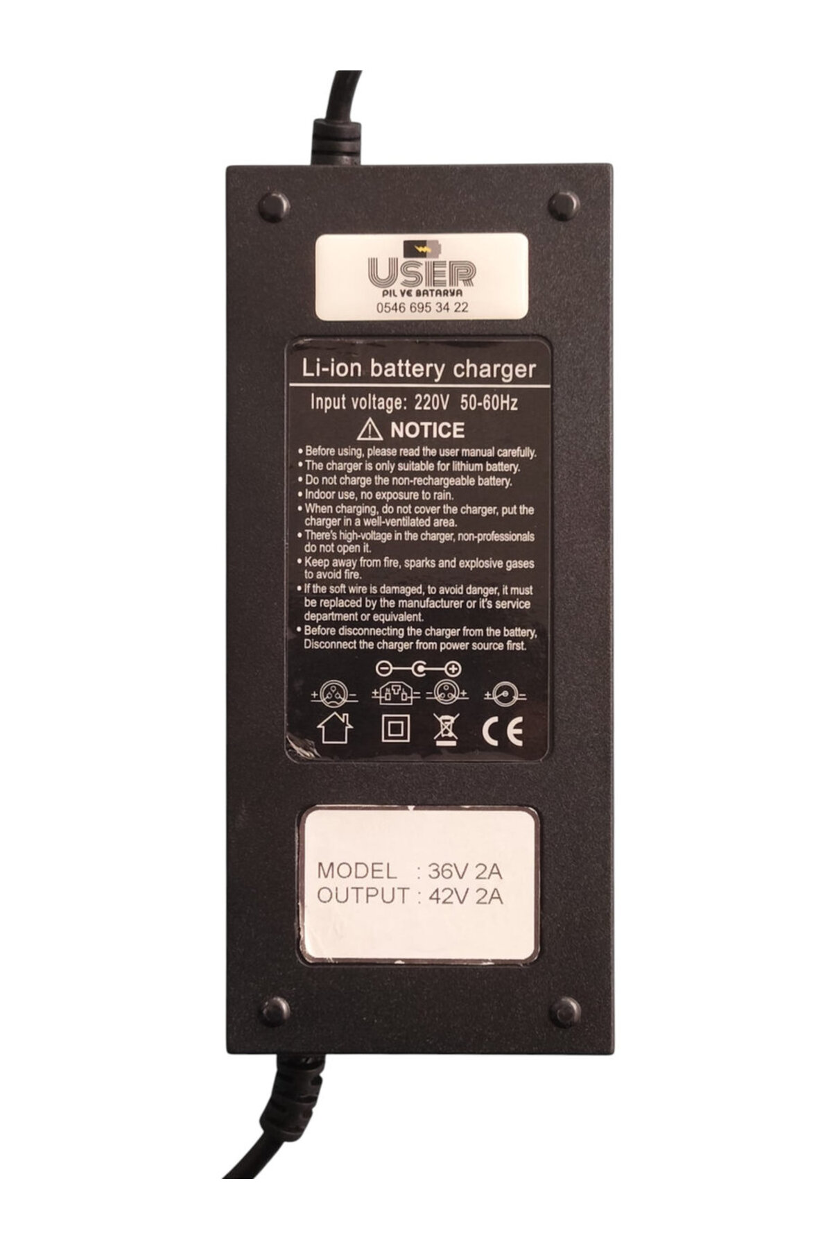 OV-007 Uyumlu Elektrikli Scooter Şarj Cihazı 42V 2A