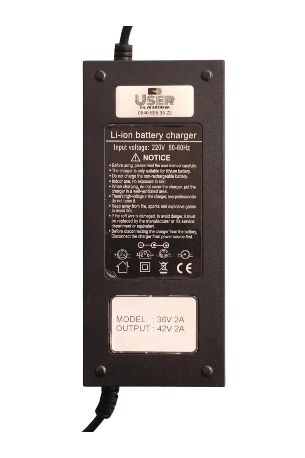 OV-007 Uyumlu Elektrikli Scooter Şarj Cihazı 42V 2A