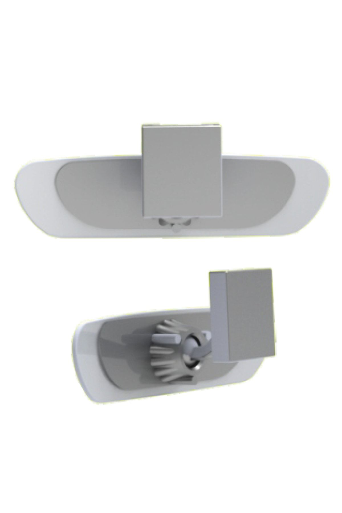 Takgör Ova-3 Eğik Kollu Universal İç Dikiz Aynası 16X4 Cm Gri