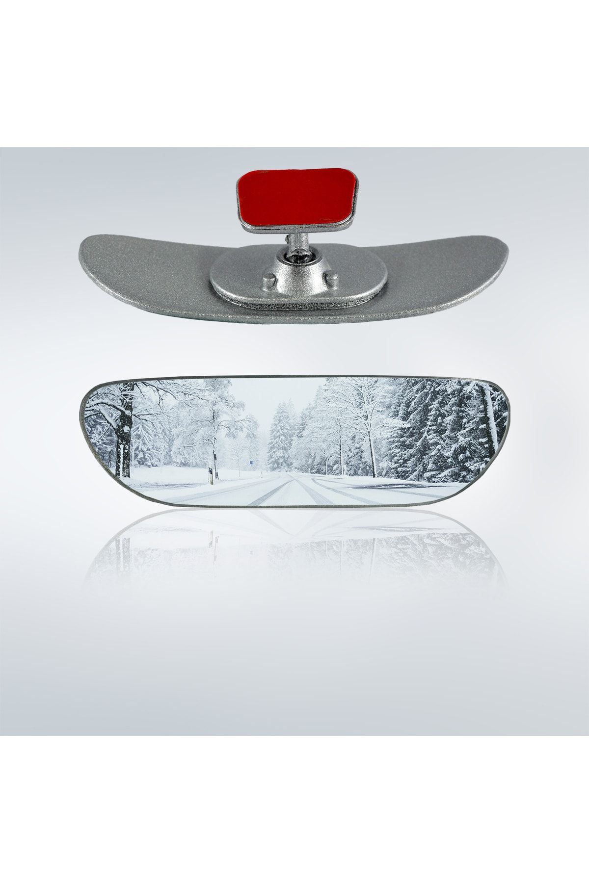 Ova-3 Yapıştırmalı Universal Iç Dikiz Aynası 16x4 Cm Gri