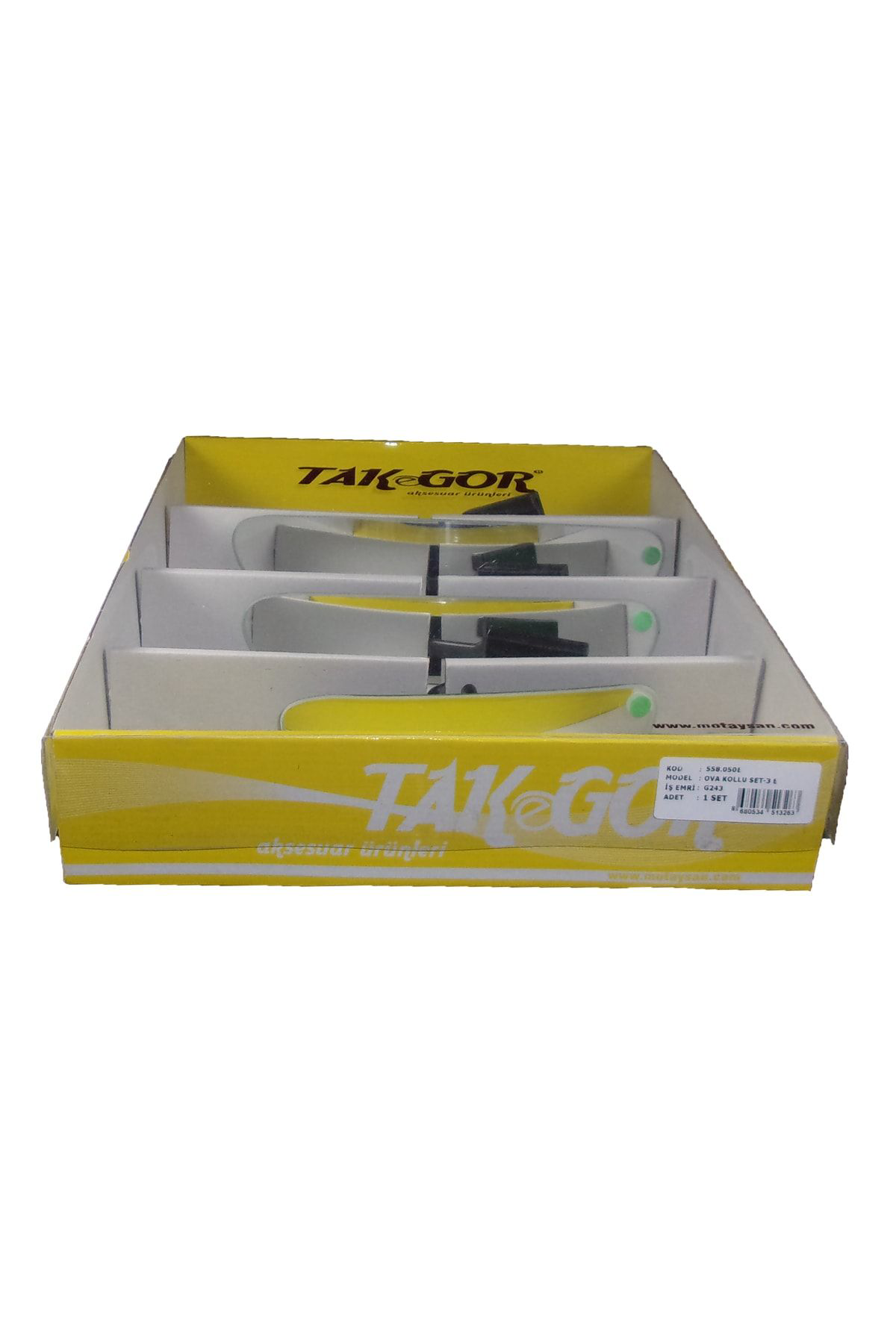 Takgör Ova 3'Lü Dik Kollu İç Dikiz Aynası Seti