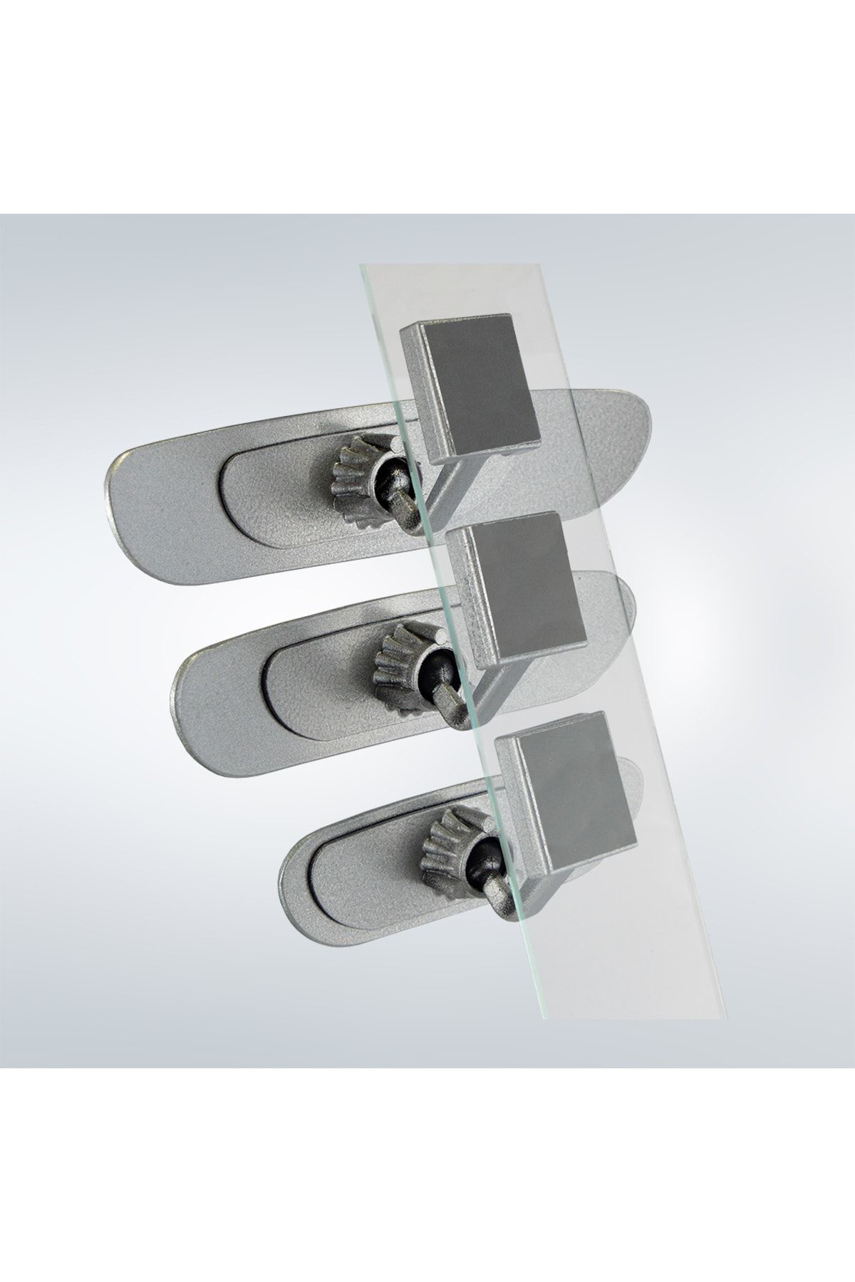 Takgör Ova 3'Lü Eğik Kollu Universal İç Dikiz Aynası Seti Gri