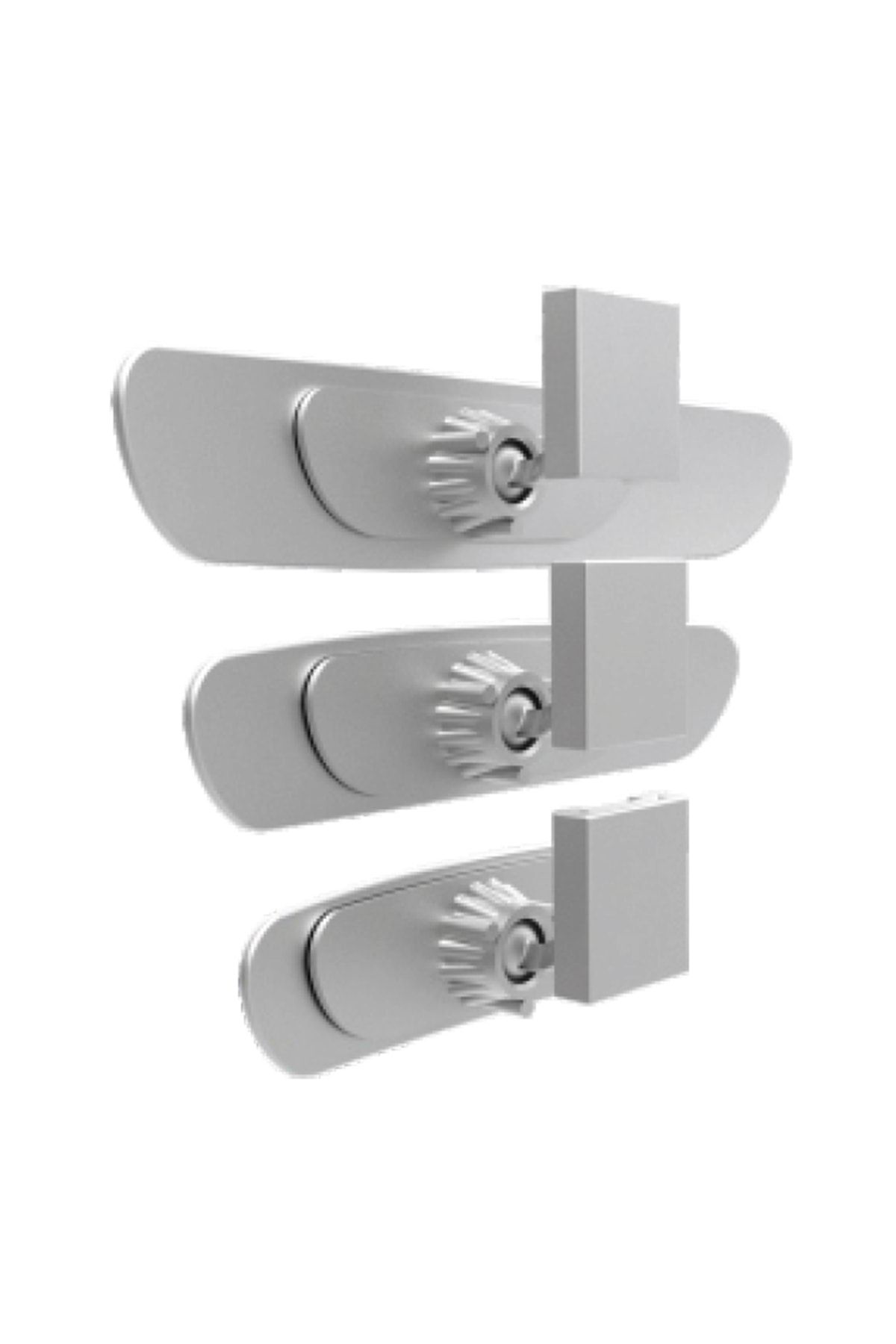 Takgör Ova 3'Lü Eğik Kollu Universal İç Dikiz Aynası Seti Gri