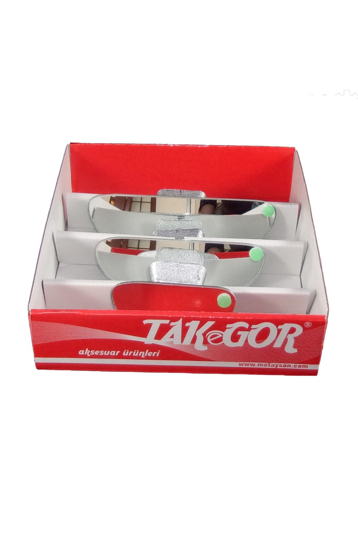 Ova 3'lü Yapıştırmalı Universal Iç Dikiz Aynası Seti Gri