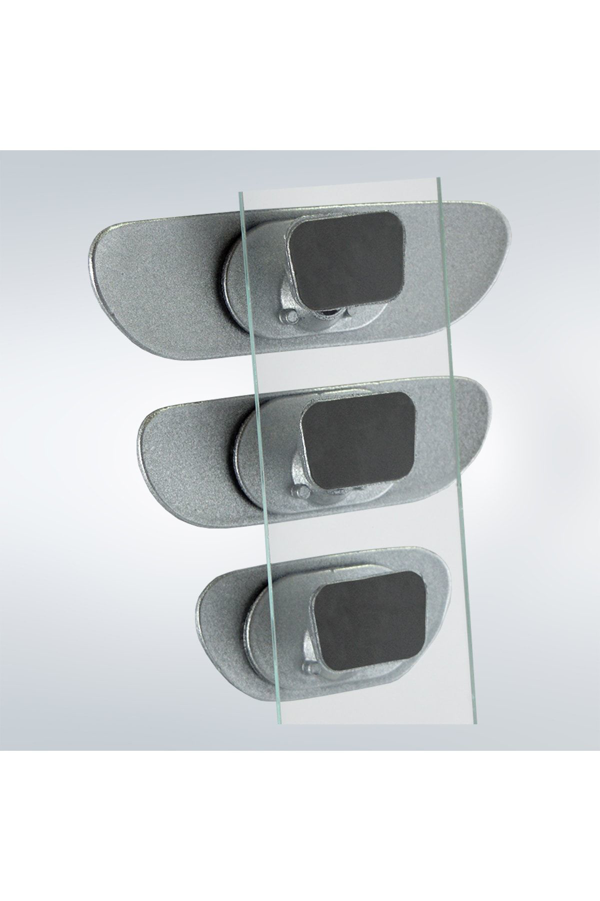 Ova 3'lü Yapıştırmalı Universal Iç Dikiz Aynası Seti Gri