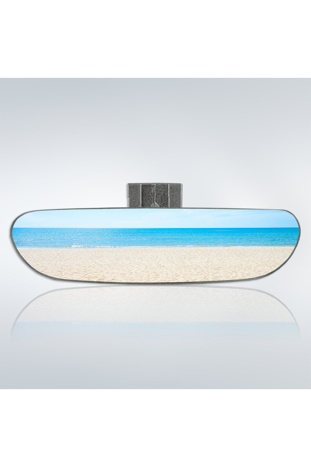 Ova-4 Dik Kollu Universal Iç Dikiz Aynası 20x5 Cm Gri