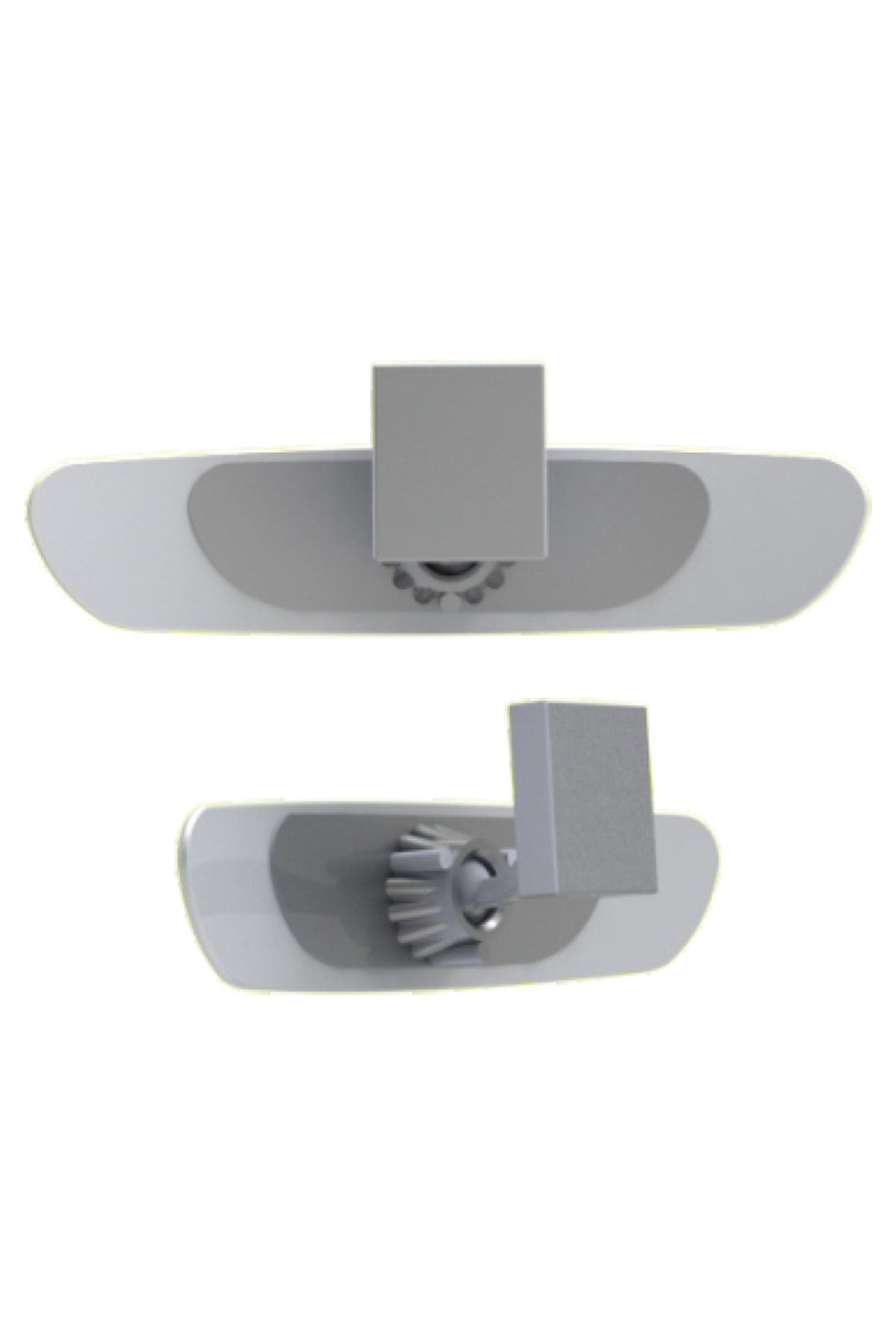 Ova-4 Dik Kollu Universal Iç Dikiz Aynası 20x5 Cm Gri