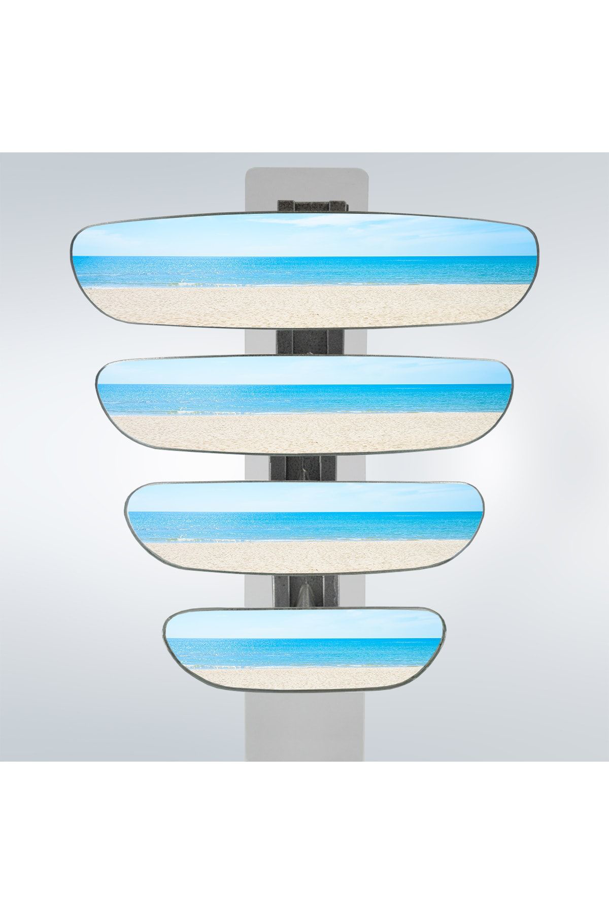 Takgör Ova 4'Lü Dik Kollu İç Dikiz Aynası Seti Gri