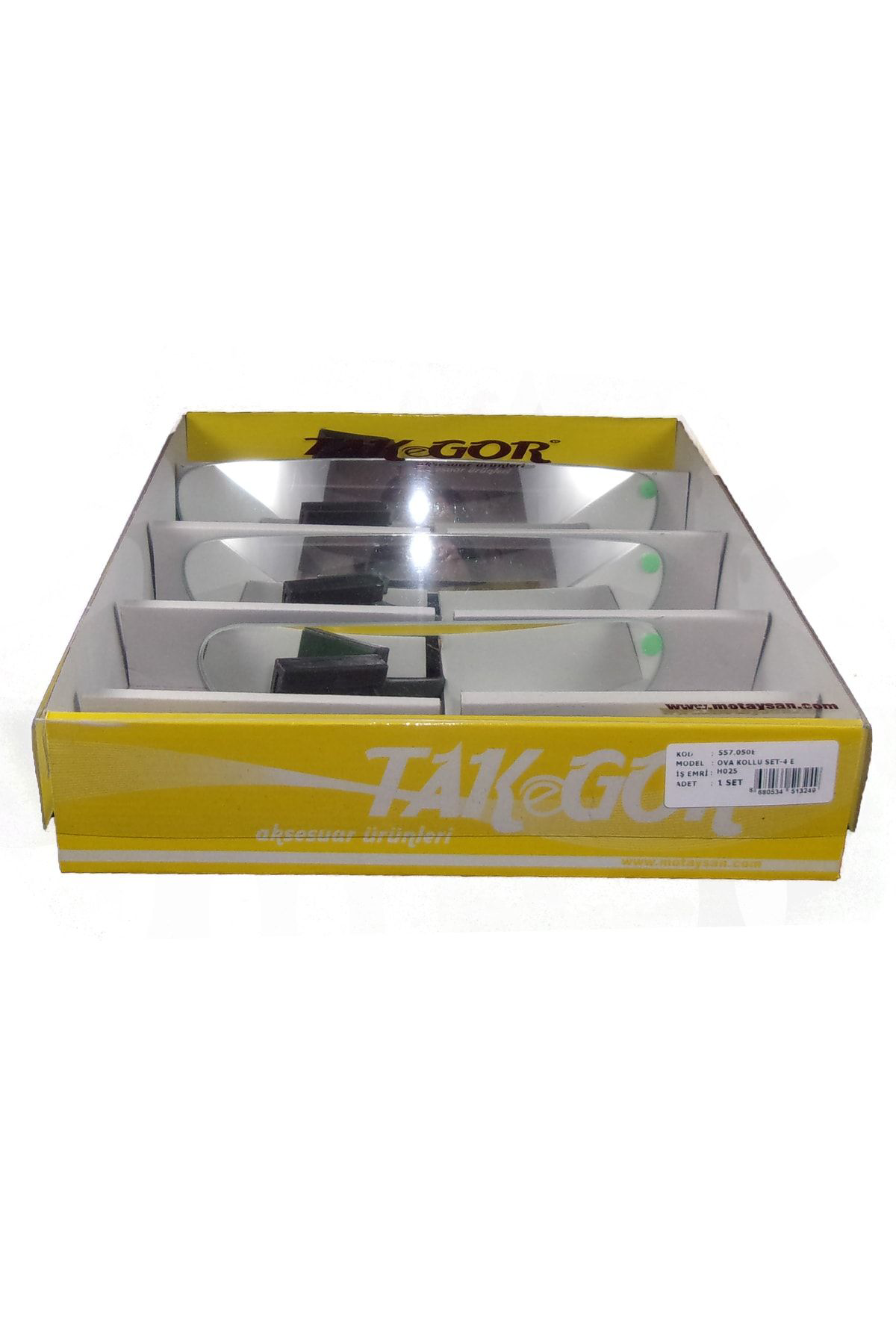 Ova 4'lü Eğik Kollu Universal Iç Dikiz Aynası Seti