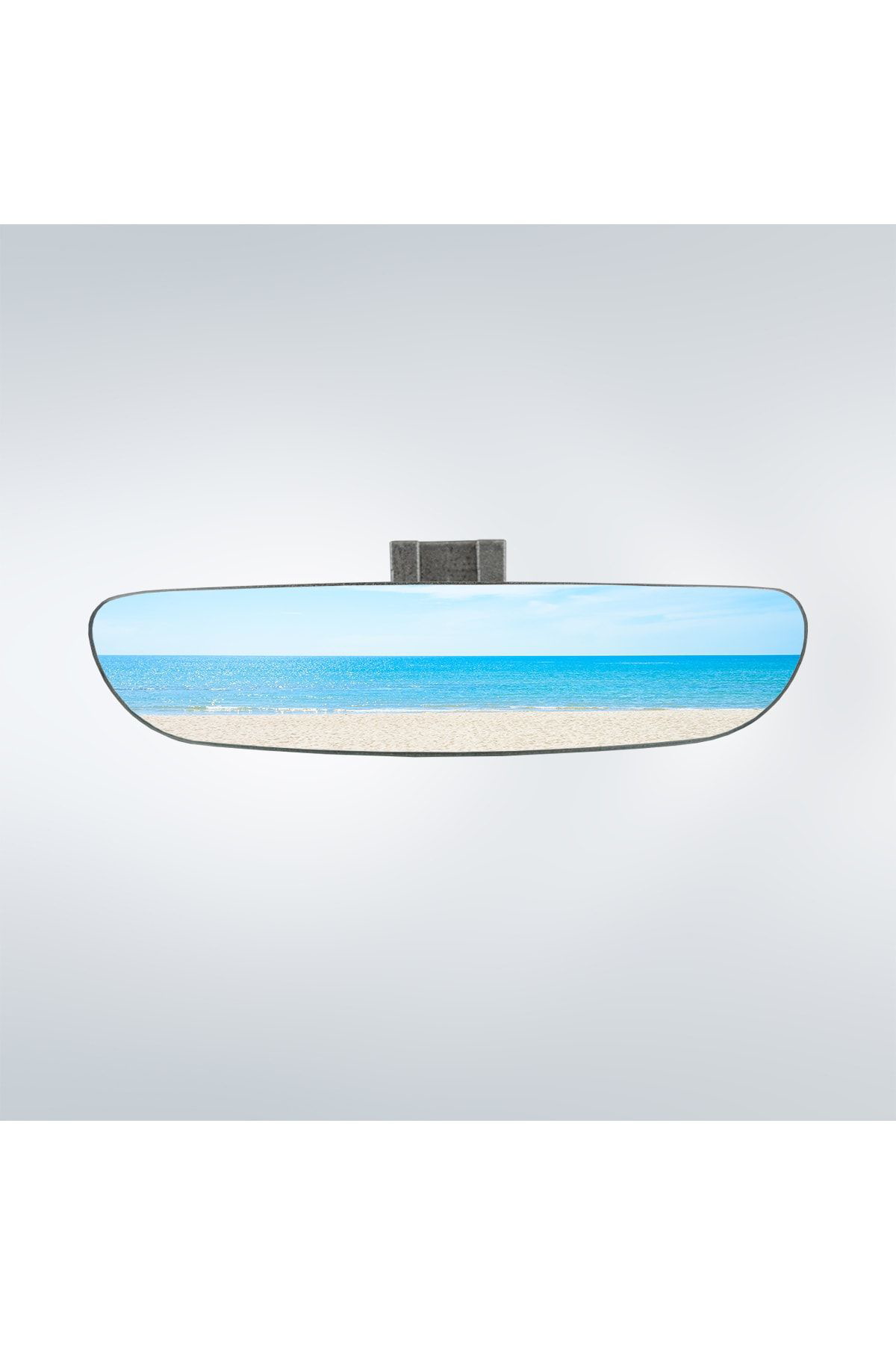 Ova-5 Dik Kollu Universal Iç Dikiz Aynası 24x5 Cm Gri