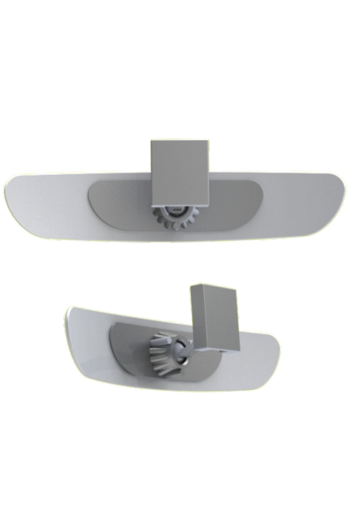 Ova-5 Eğik Kollu Universal Iç Dikiz Aynası 24x5 Cm Gri