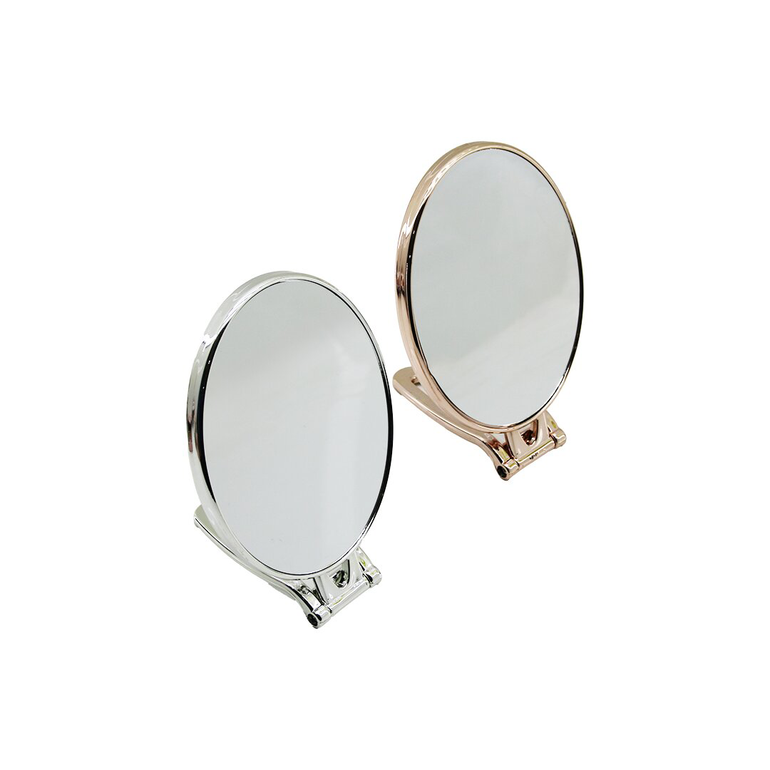 OVAL   6.5 İNÇ=16.5X13CM  MAKYAJ AYNASI  ÇİFT TARAFLI   BRONZ - G