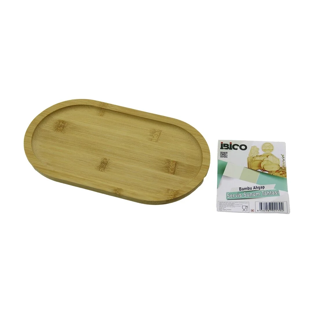 Oval Ahşap Bambu Servis Sunum Tepsi - Tahtası Mini Tepsi 25 X 14 X 1.4cm Bx40 Fiyatı, Yorumları ve Özellikleri