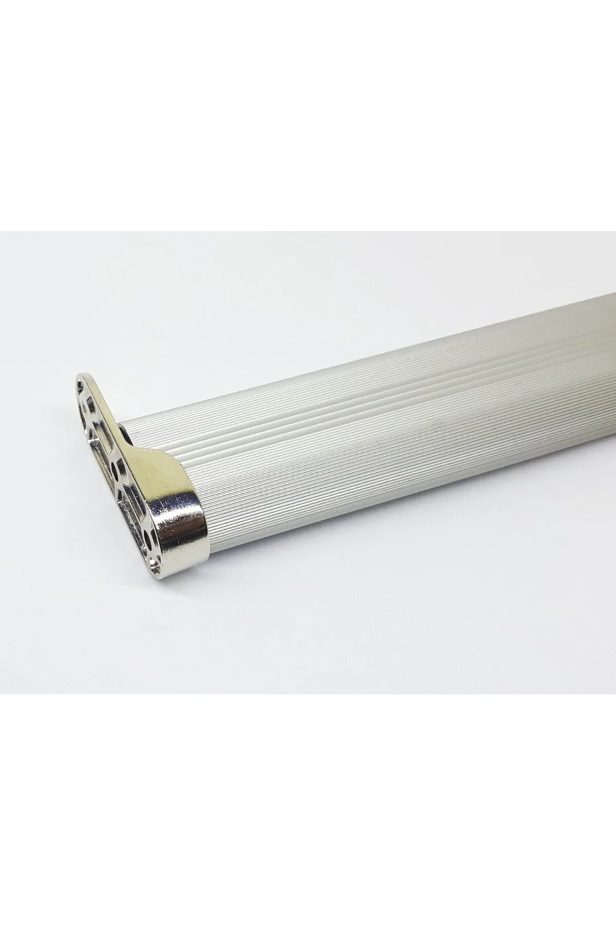Oval Alüminyum Dolap İçi Askı Borusu 120 cm + 2 Adet Flanş + Vidaları