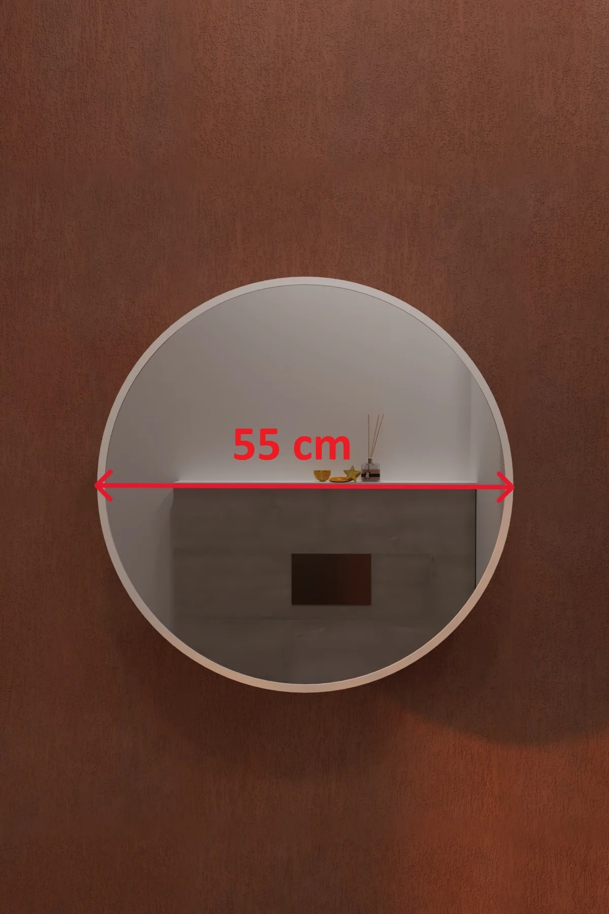 Oval Aynalı Banyo Dolabı