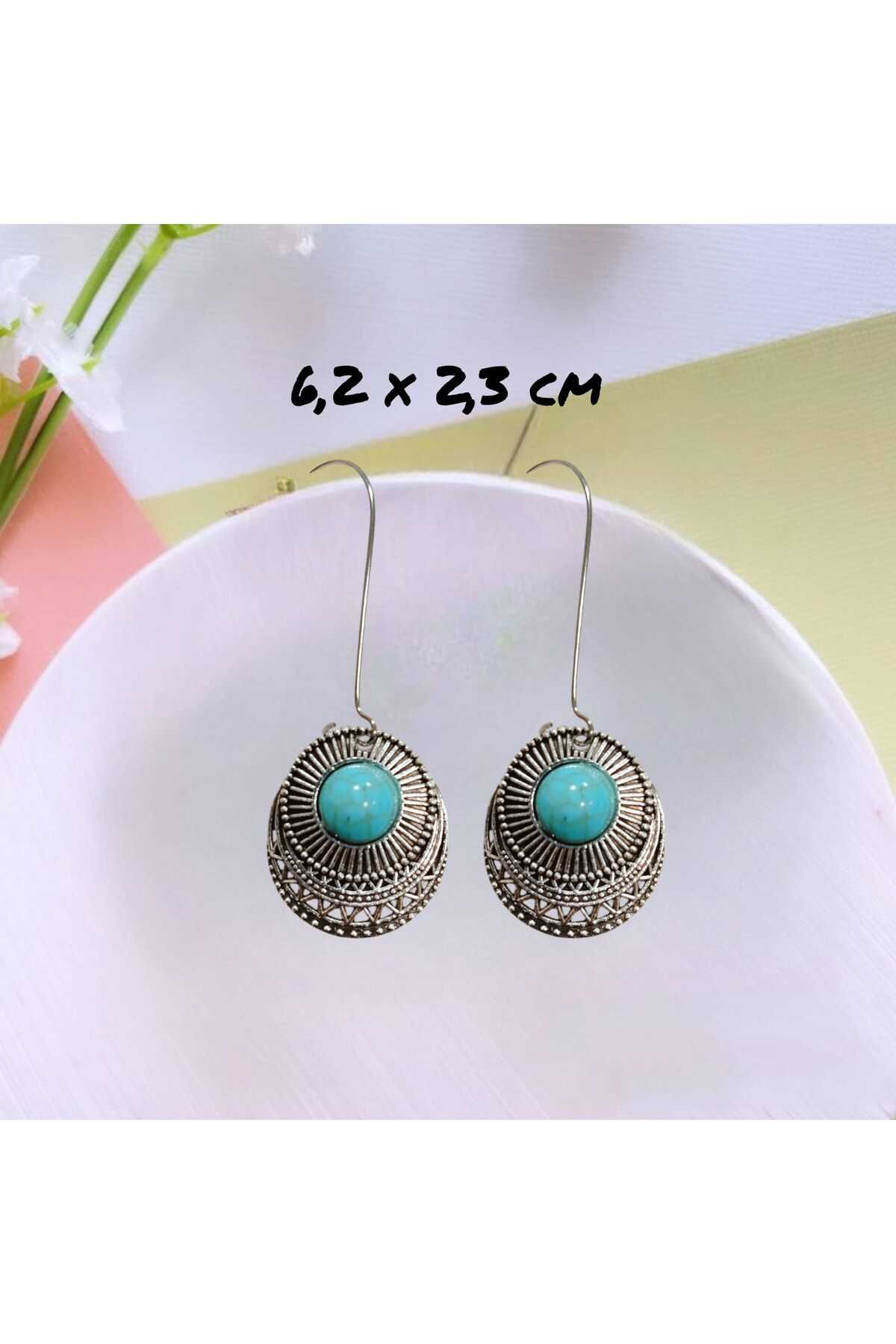 Bijuteri Küpe Oval Boncuklu Etnik Tribal Boho Küpe