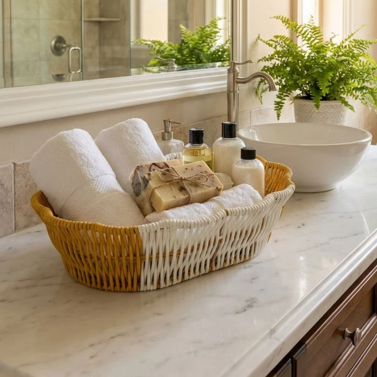 Oval Çift Renkli Plastik Rattan Ekmek ve Meyve Sepeti - Çok Amaçlı Banyo ve Mutfak Düzenleyici - Yıkanabilir Dekoratif Tezgâh Üstü Organiz Oval Çift Renkli Plastik Rattan Ekmek ve Meyve Sepeti - Çok Amaçlı Banyo ve Mutfak Düzenleyici - Yıkanabilir Dekoratif Tezgâh Üstü Organiz