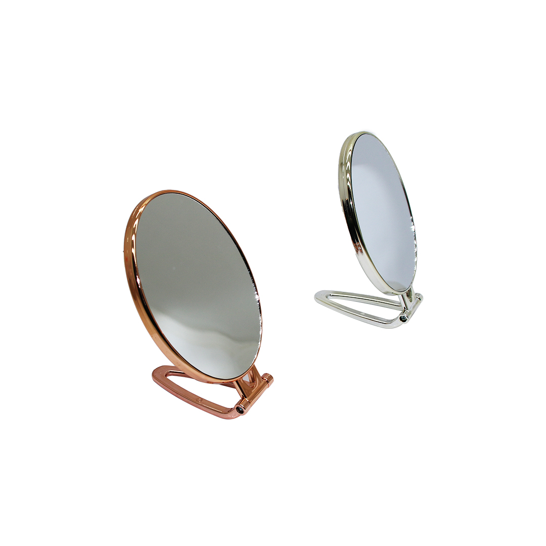 OVAL GOLD - GÜMÜŞ PLS.ÇERÇEVE MAKYAJ AYNASI ÇİFT YÖNLÜ (4490)