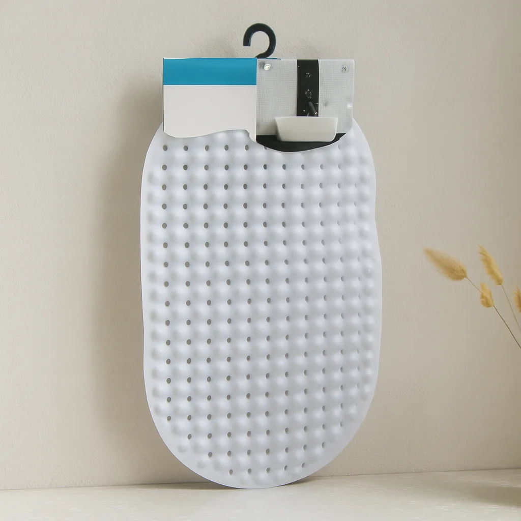 Oval Kaydırmaz Banyo Paspası 63 Vantuzlu Plastik 34x65 cm Oval Kaydırmaz Banyo Paspası 63 Vantuzlu Plastik 34x65 cm