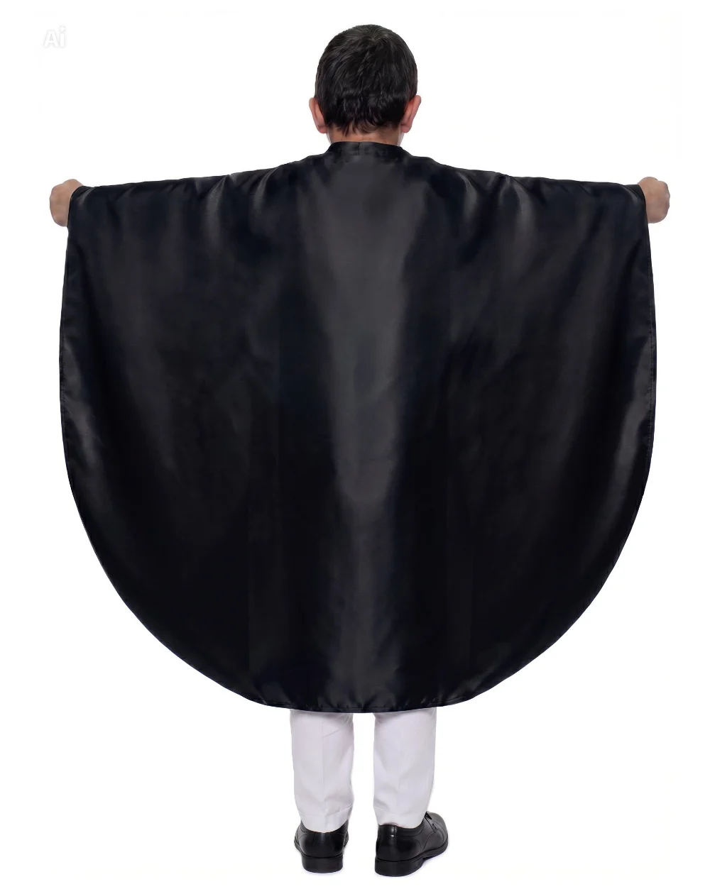 Oval Kesim Çocuk Gösteri Pelerini Siyah