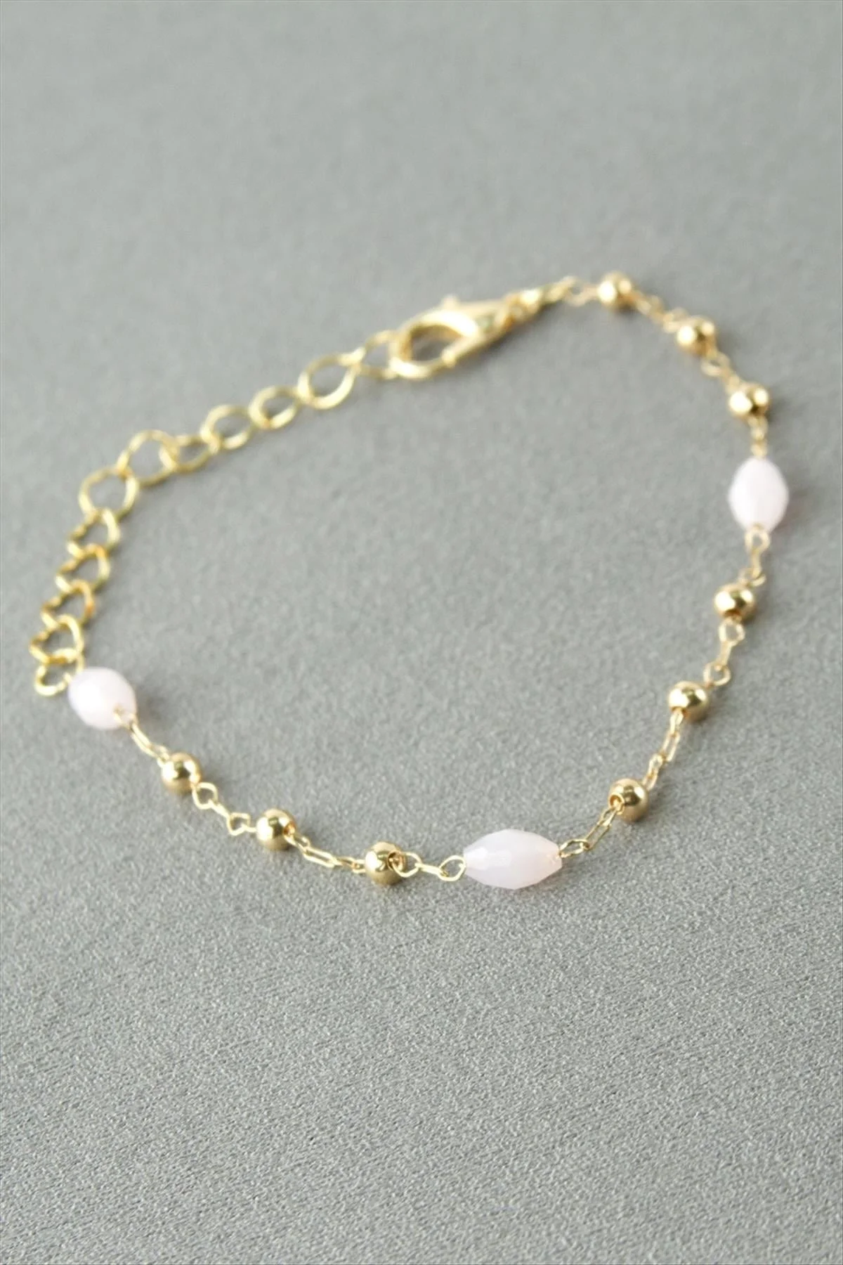 Oval Kristal Taşlı Bileklik