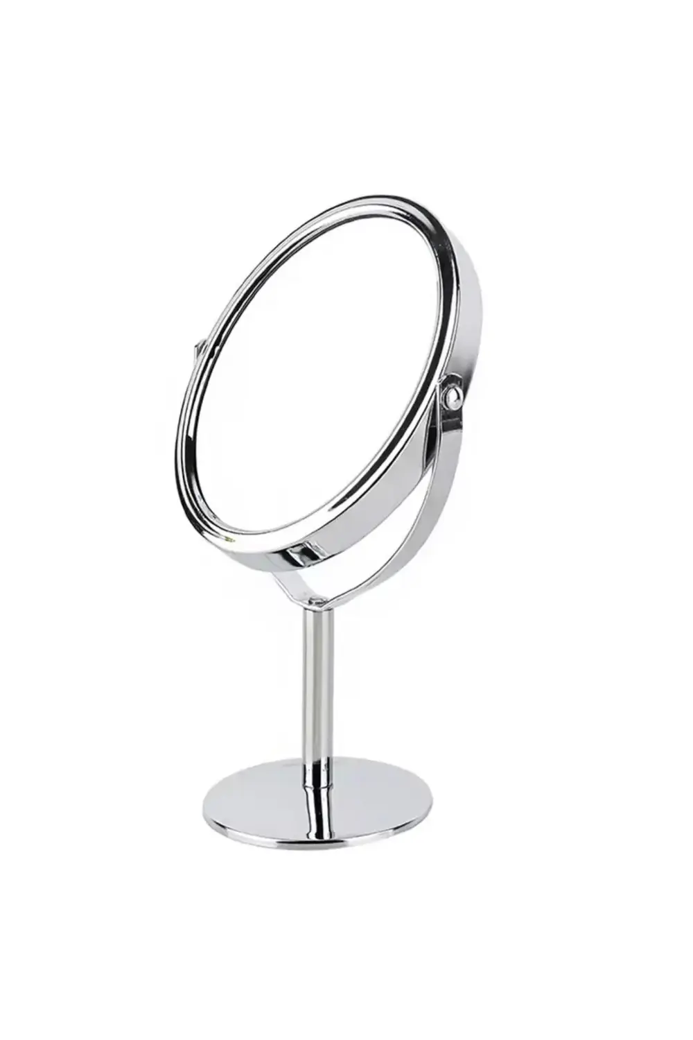 Oval Masaüstü Ayaklı 360° Dönebilen çift taraflı büyüteçli krom a