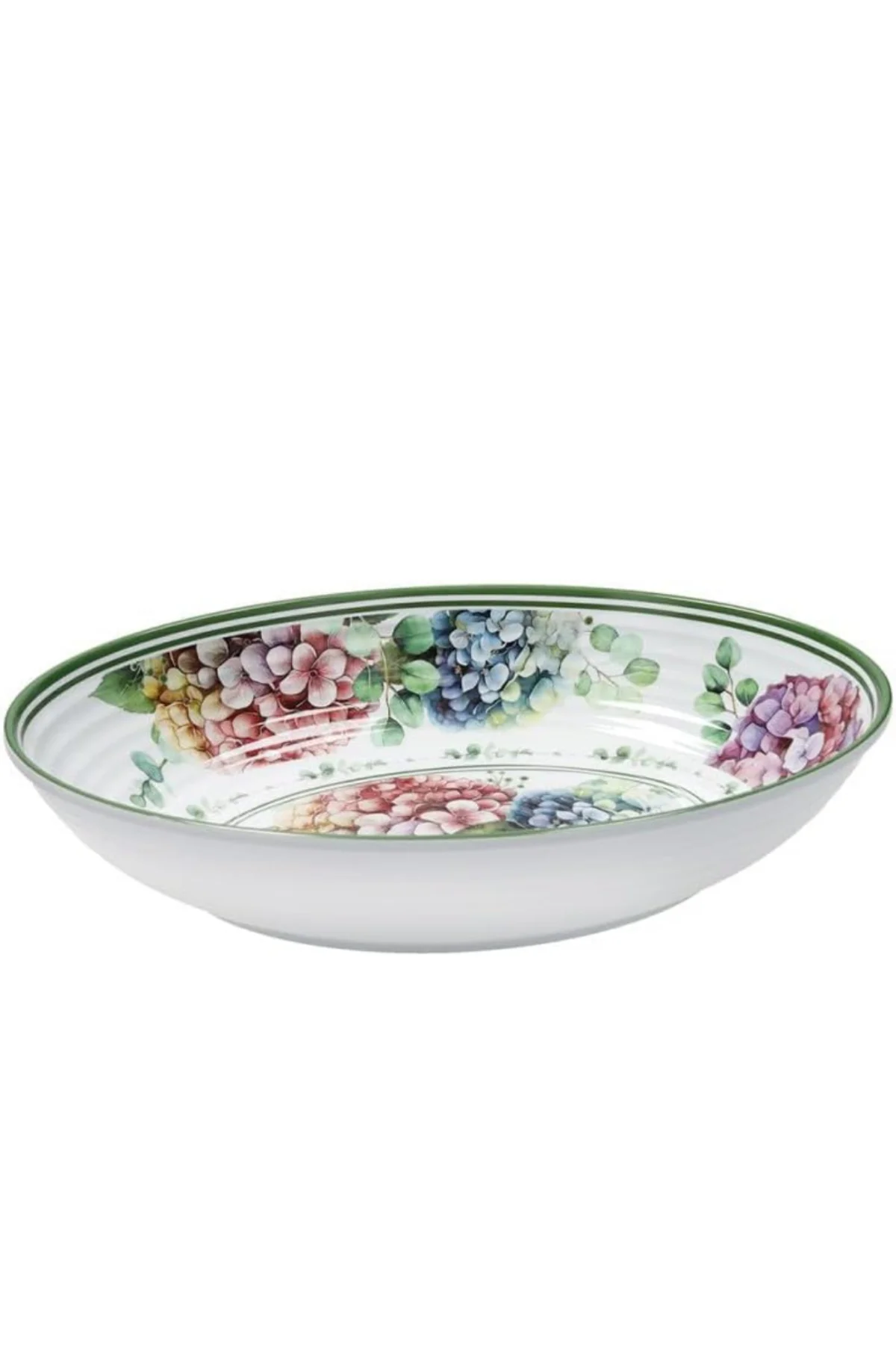 Oval Melamin Ortanca Desenli Tabak