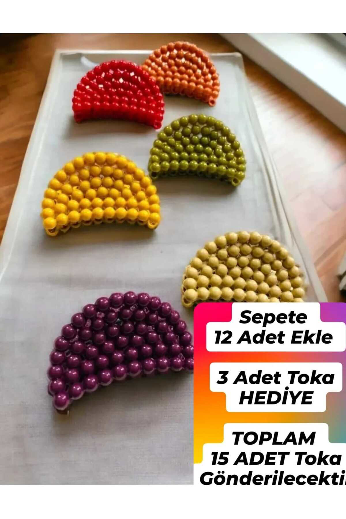 Oval Renkli Mandal Toka 6 cm