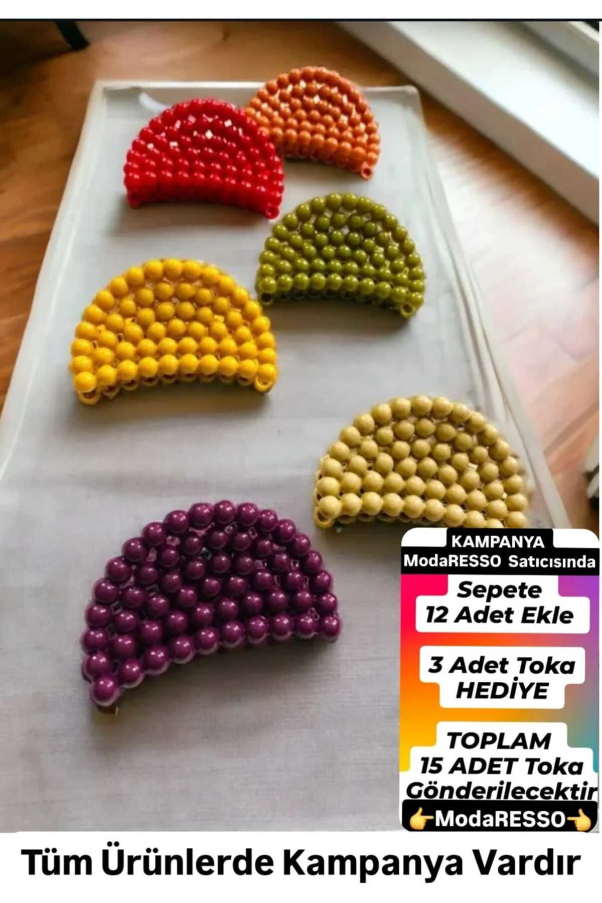 Oval Renkli Mandal Toka 6 cm