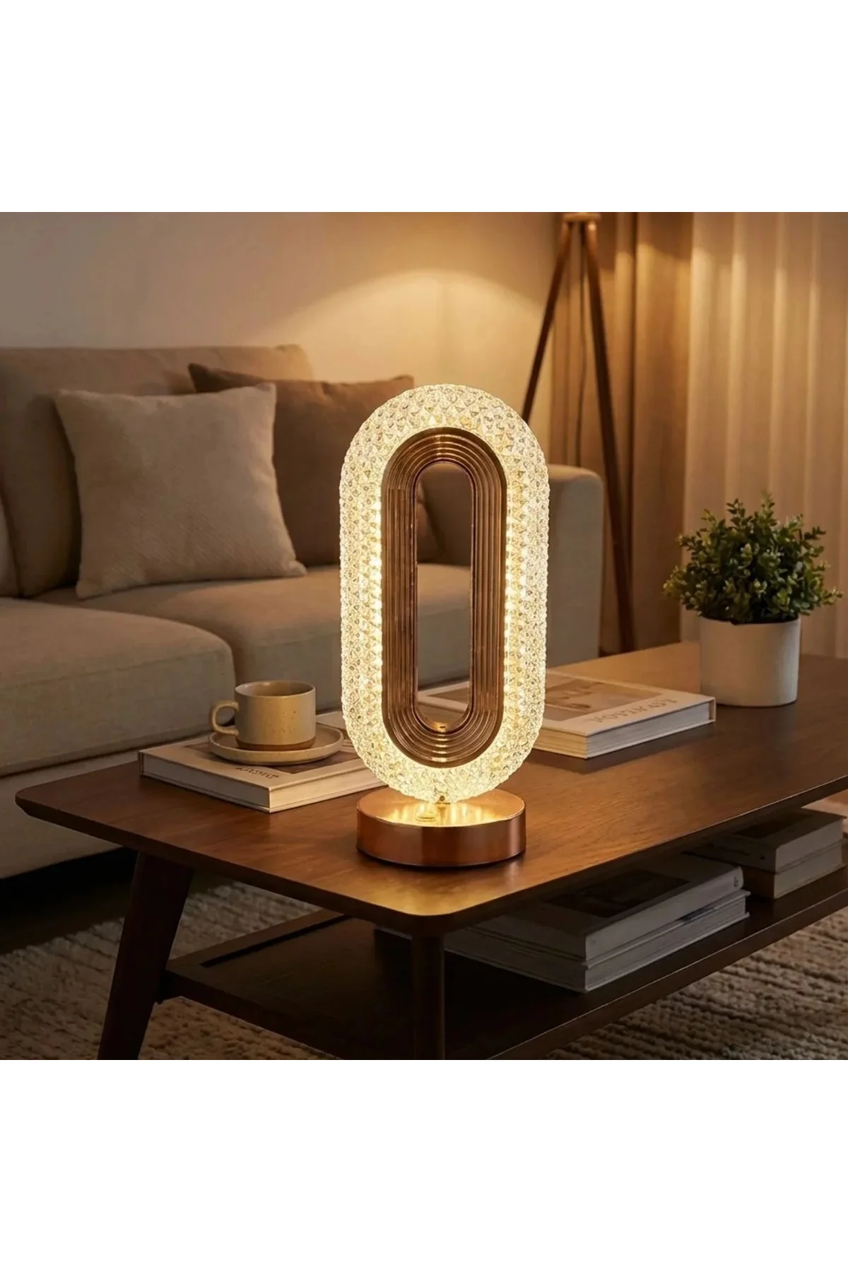 Oval Şeklinde Kristal LED Masa Lambası – Dokunmatik, 3 Renk Işık Modlu, Şarjlı Dekoratif Gece Lambas Oval Şeklinde Kristal LED Masa Lambası – Dokunmatik, 3 Renk Işık Modlu, Şarjlı Dekoratif Gece Lambas