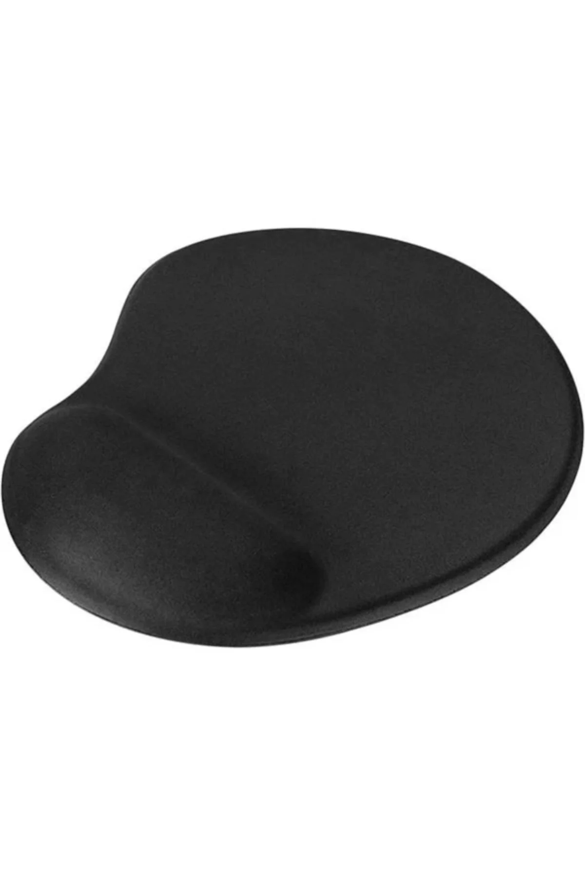 Oval Siyah Bilek Destekli Mouse Pad Ergonomik Kaymaz Taban Oyun Ve Ofis Için Fare Altlığı
