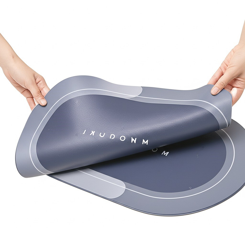 Oval Süper Emici Banyo Paspası Deri Yüzeyli Kaymaz Kauçuk 38x58cm Oval Süper Emici Banyo Paspası Deri Yüzeyli Kaymaz Kauçuk 38x58cm